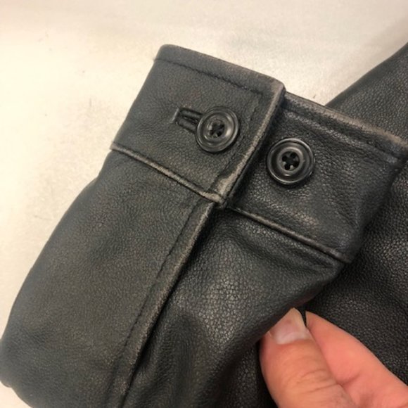 Black Gap Leather coat - Kids Large Size 10 - Picture 6 of 8